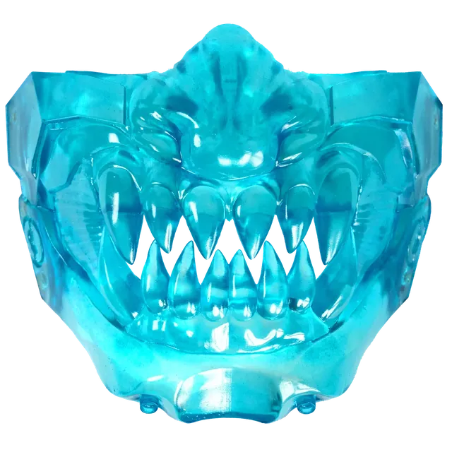 Oni masks printed in translucent resin